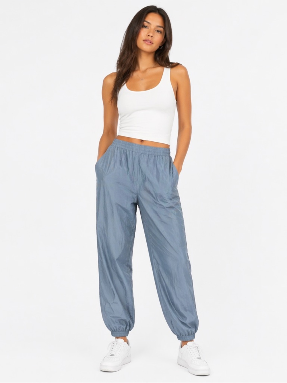 EUC BDG Urban Outfitters Size Medium Windbreaker Blue Jogger Pants